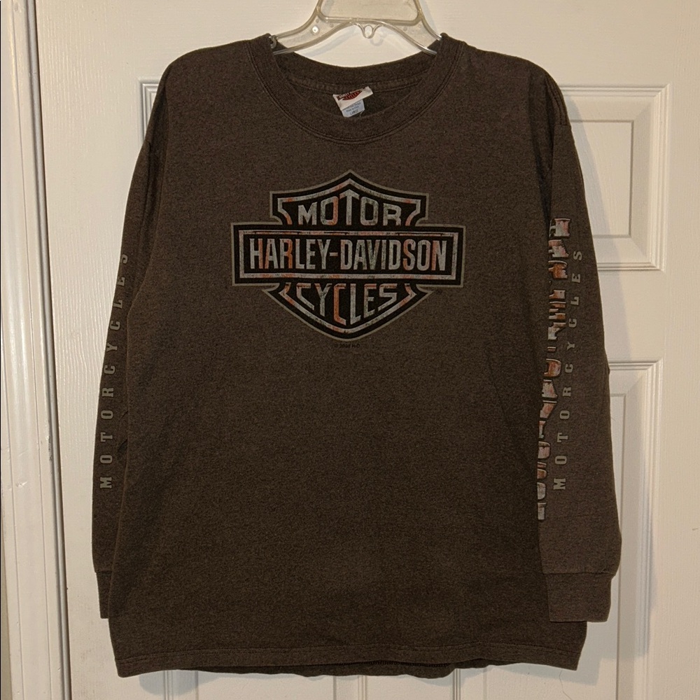 Harley-Davidson Dark Brown Logo Long Sleeve